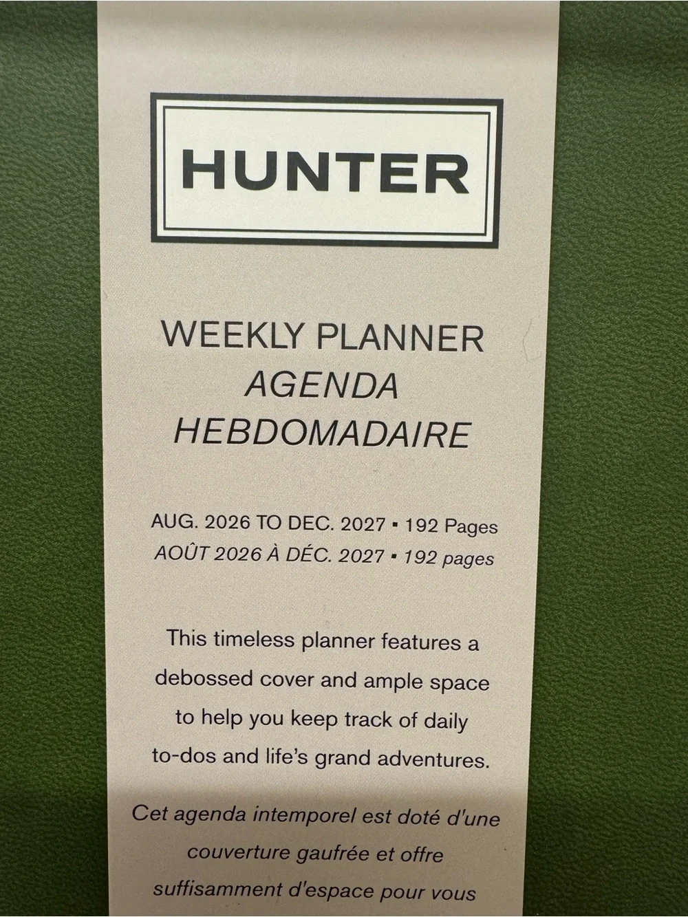 Hunter Green Planner
